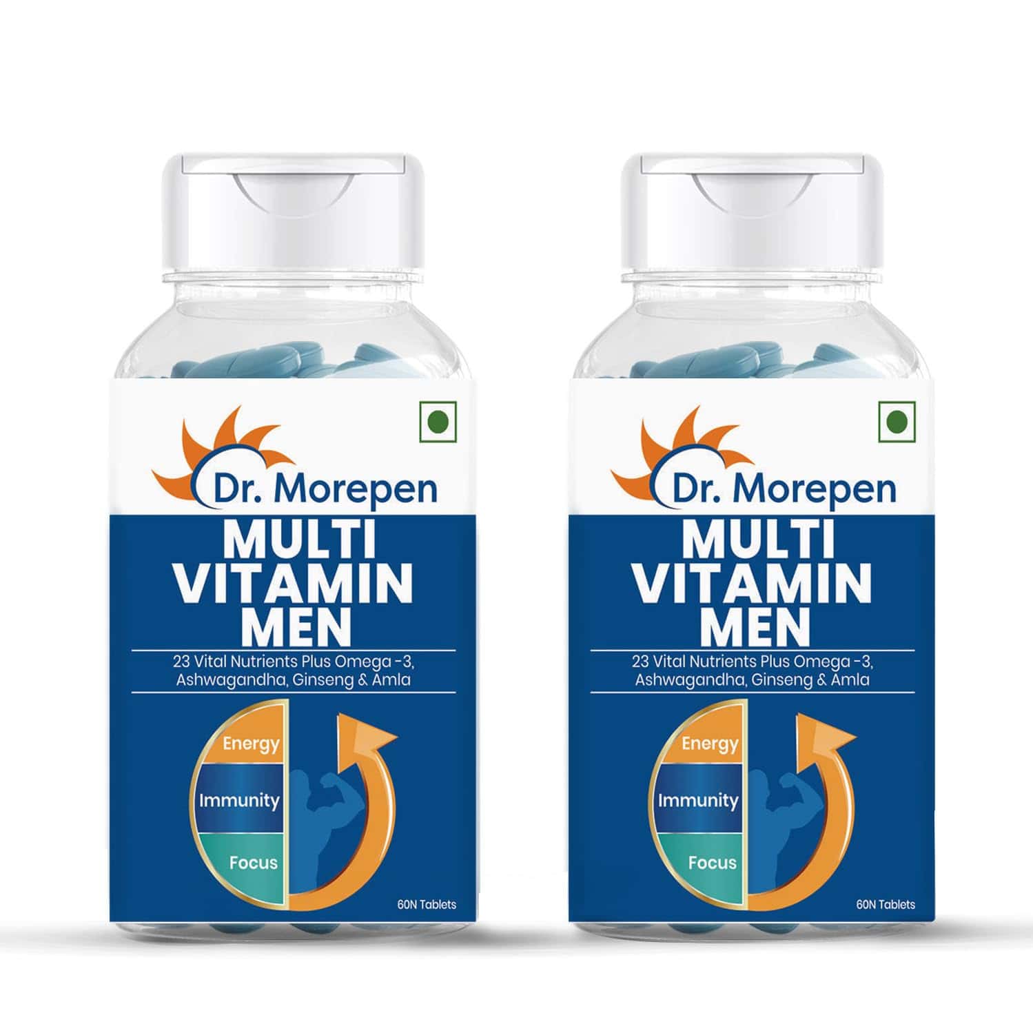 Dr. Morepen Multivitamin Men | Tablets | 60 No's | Pack Of 2