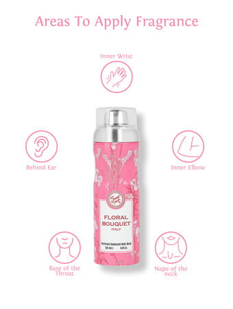 Sweet Heart Floral Bouquet Italy (Pink) Deodorant Perfumed Bodyspray 200ml