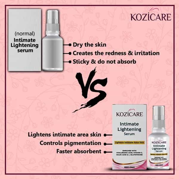 Kozicare Intimate Lightening Serum For Lighten Intimate Area Skin - 30Ml