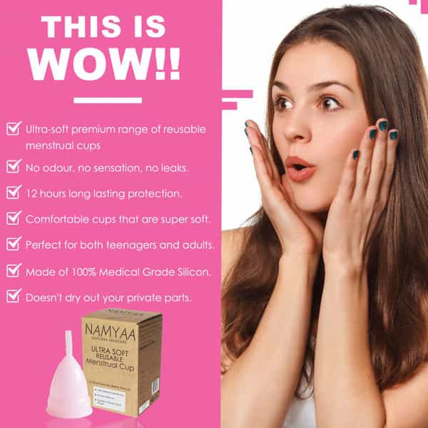Namyaa Ultra Large Reusable Menstrual Cup | 100% Medical Grade Silicone| Fda Compliant