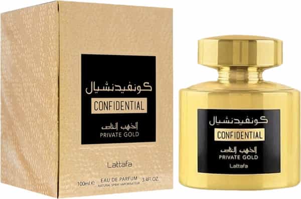 Lattafa Confidential Gold Long Lasting Imported Eau De Perfume 100Ml