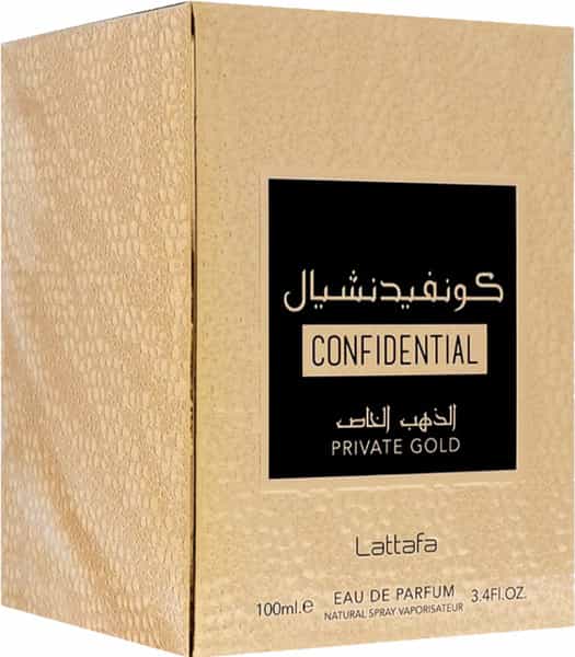 Lattafa Confidential Gold Long Lasting Imported Eau De Perfume 100Ml