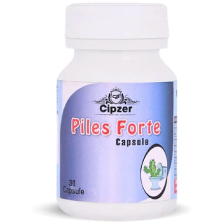 Cipzer Piles Forte 30 Capsules Herbal Remedy For Piles | Hemorrhoid Relief | Reduce Pain & Swelling