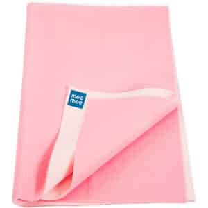 Meemee Microfiber Baby Bed Protecting Mat (Pink | Large)