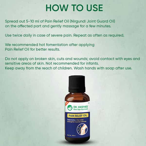 Dr. Vaidya's Pain Relief Oil -100 Ml - Pack Of 2