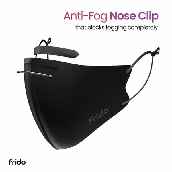 Frido Ultimate Pro Copper Treated Mask|Nose Clip|Ear Loop|Washable|Imported|Large Size (Pack Of 10)