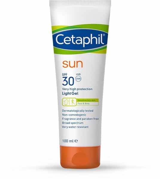 Cetaphil Sun Spf 30 |Very High Protection Light Gel | Dry Sensitive Skin | 100 Ml