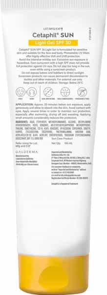 Cetaphil Sun Spf 30 |Very High Protection Light Gel | Dry Sensitive Skin | 100 Ml