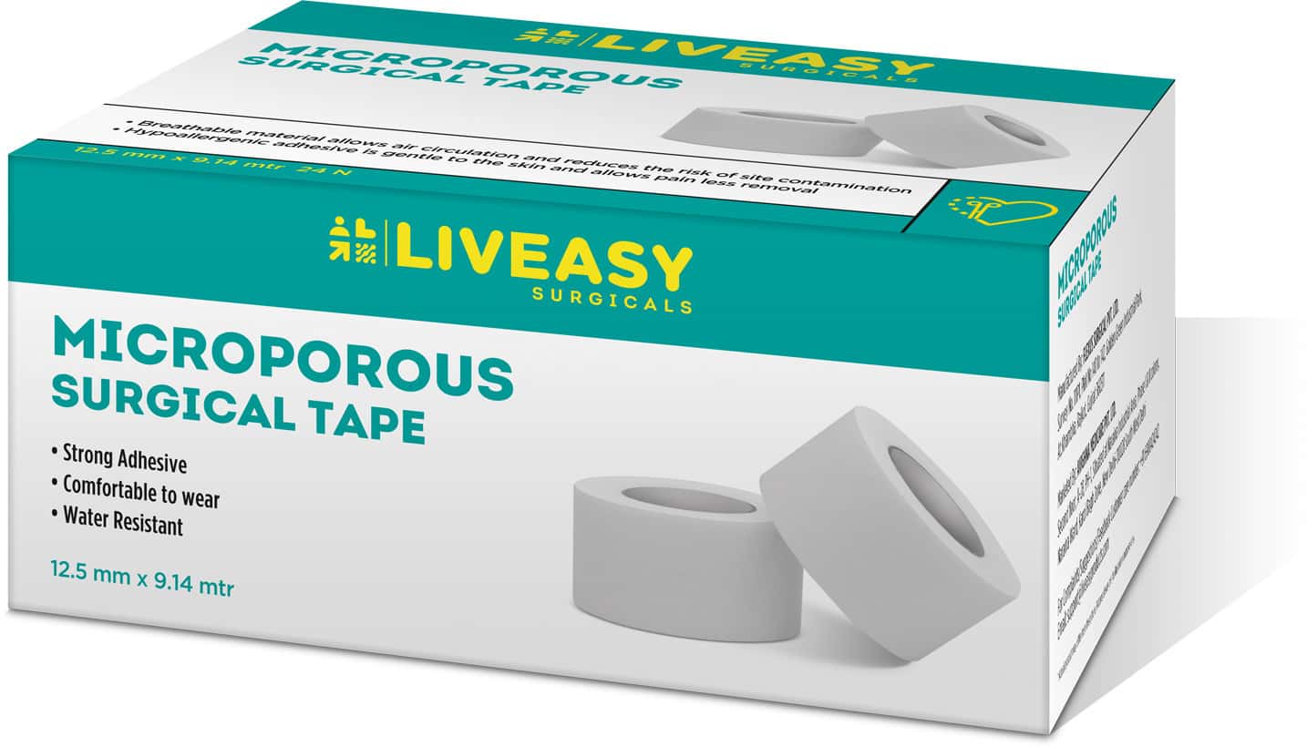 Buy LIVEASY SURGICAL MICROPORUS SURGICAL TAPE 12.5MM *9.14 MTR SINGLE
