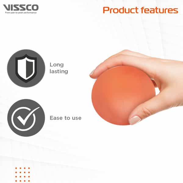 Vissco Flexiball|Stress Reliever|Ideal To Exercise Muscles Of The Finger -Medium Resistance (Red)
