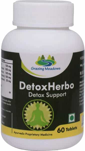 Grazing Meadows Detoxherbo 60 Tab Ayurvedic Herbal Supplement For Colon Cleansing (Pack Of 5)