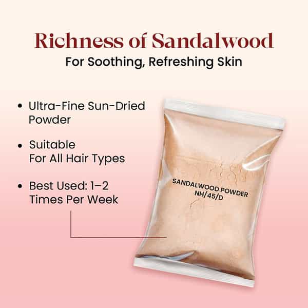 Raw Tatva Sandalwood Powder For Skin Soothing| Natural Glow & Smooth Texture | All Skin Types | 100G