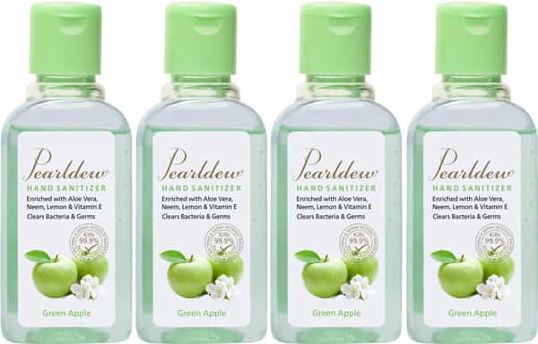 Pearldew Hand Sanitizer (Gel) Green Apple 60 Ml - Pack Of 4