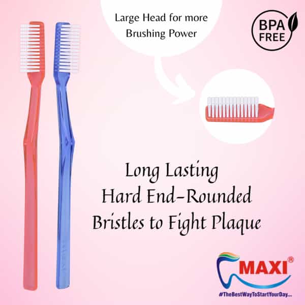 Maxi Supreme Hard Toothbrush (Pack Of 12)