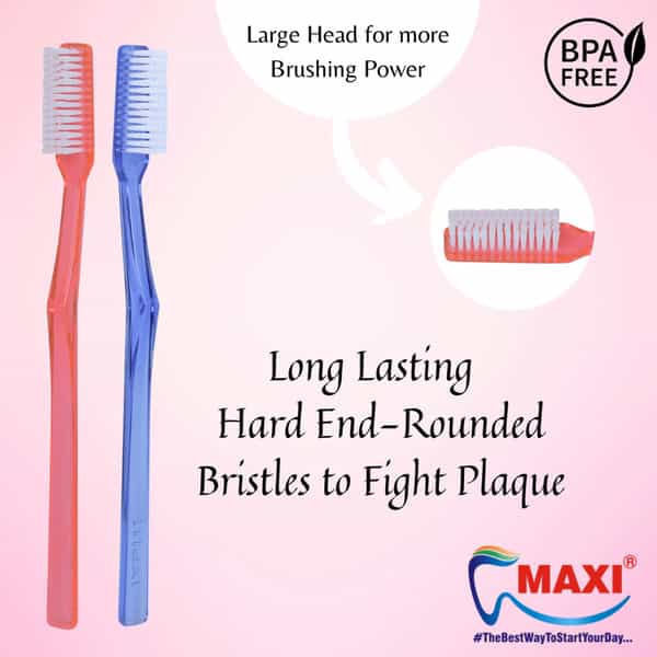Maxi Supreme Hard Toothbrush (Pack Of 12)