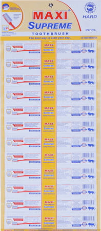 Maxi Supreme Hard Toothbrush (Pack Of 12)