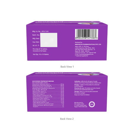 Kofabid Chewable Tablets (1 X 10 Blister) | For Cough | Sore Throat & Soreness (Pack Of 10)