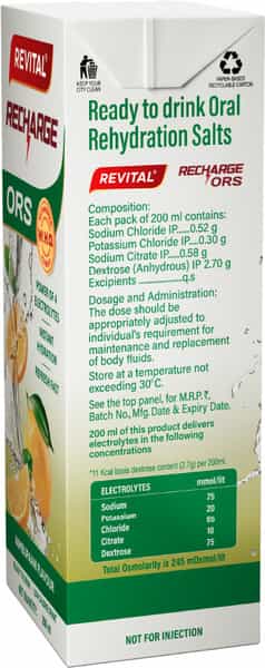 Revital Recharge Ors Nimbupaani Flavour Tetrapack 200 Ml