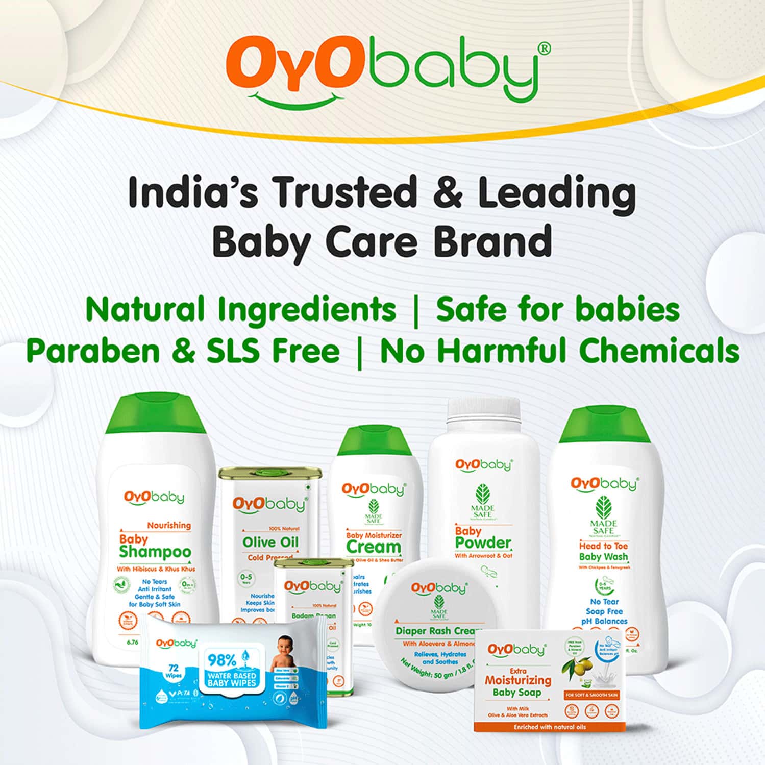 Buy OYO BABY NATURAL DUSTING BABY POWDER FOR NEW BORN BABIES 200GM