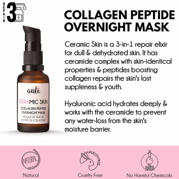 Auli Ceramic Skin Ageing And Wrinkle Removing Skin Tightening Collagen Peptidenserum - 30Ml
