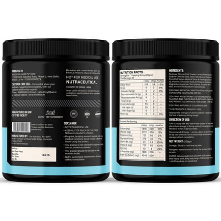 Myfitfuel Electrolyte Energy, Hydration, Replenishment +Green Tea Extract, L-Threonine (200g Orange)