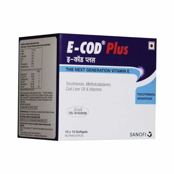 New Ecod Plus Strip Of 15 Softgel Capsules (Universal)