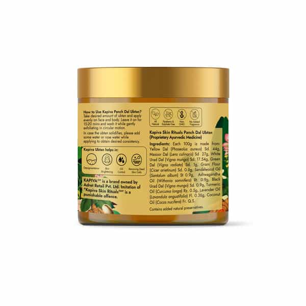 Kapiva Skin Rituals Panch Dal Ubtan 100G