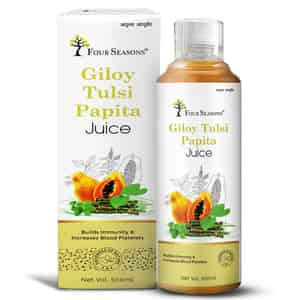 Four Seasons Giloy Tulsi Papita Juice 500ml | Boost Immunity | Improve Digestion & Weight Loss