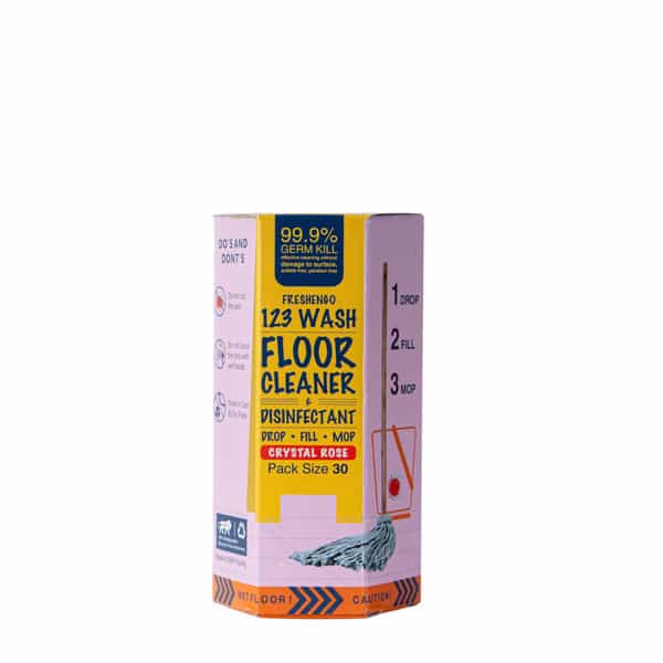 123Wash Floor Cleaner And Disinfectant Crystal Rose (30 Pods)