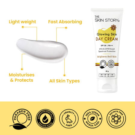 The Skin Story Glowing Skin Day Cream Spf 30 With Beetroot & Pomegranate 40G
