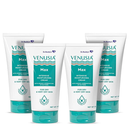 Venusia Max Intensive Moisturizing | For Dry And Very Dry Skin | Cream | 150 Gm | Pack Of 4