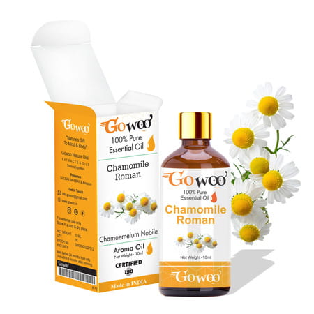 Pack Of 2 Chamomile Roman Essential Oil & Neem Carrier Oil - 100% Pure & Natural Oil