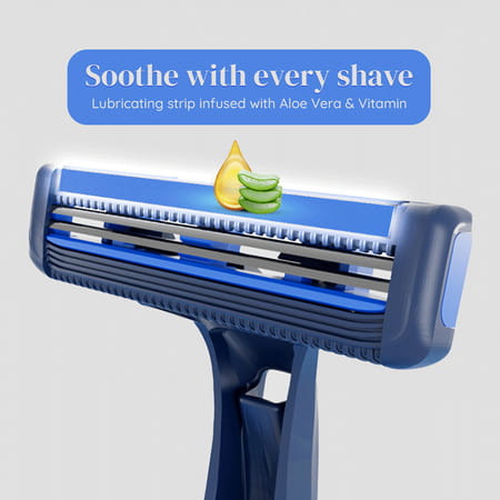 Letsshave Pro 2 Plus Disposable Razor - Twin Blade Disposable Shaving Razor (pack Of 10)