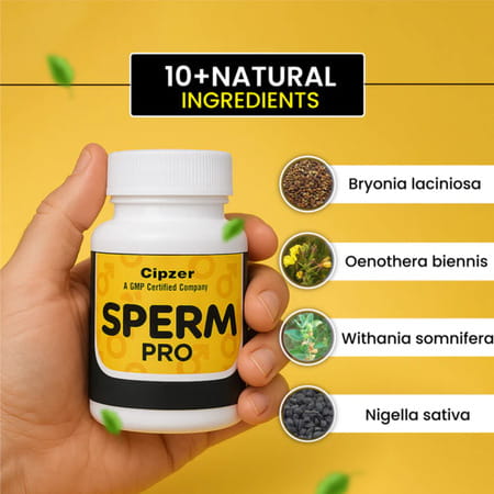 Cipzer Sperm Pro 60 Capsules | Supports Mens Reproductive Health & Vitality