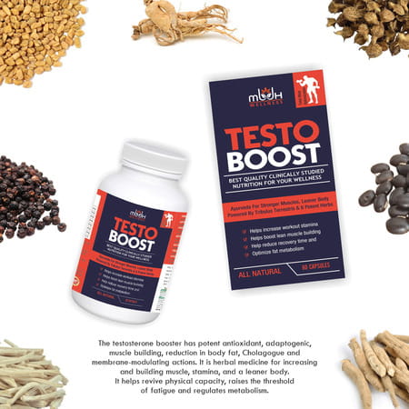 Mbdhwellness Testoboost-Ayurvedic Capsules For Muscle Gain-Gokhru Ashwangandha & More (Pack Of 3)