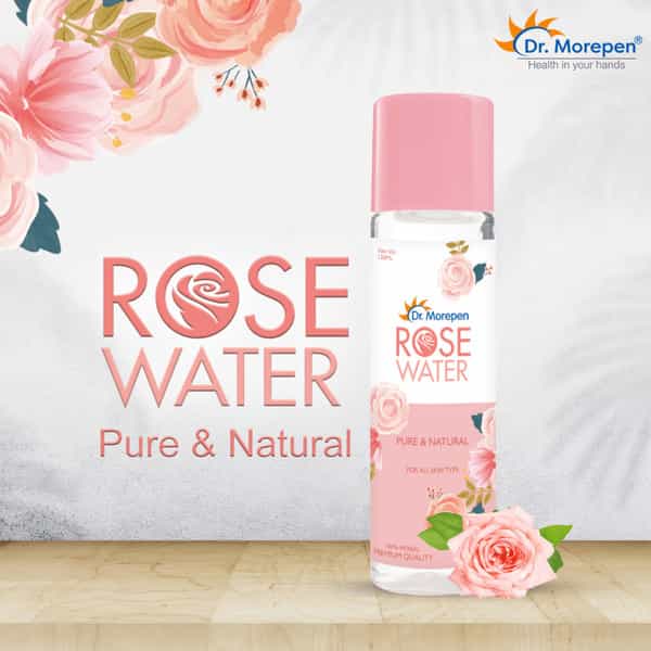Dr. Morepen Pure & Natural Rose Water For Face | Alcohol Free Toner - 120Ml Pack Of 5