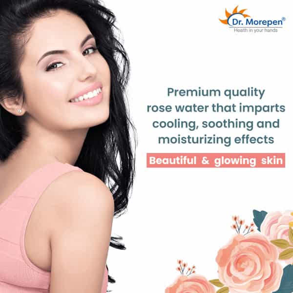 Dr. Morepen Pure & Natural Rose Water For Face | Alcohol Free Toner - 120Ml Pack Of 5