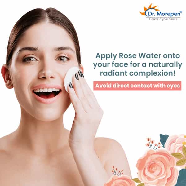 Dr. Morepen Pure & Natural Rose Water For Face | Alcohol Free Toner - 120Ml Pack Of 5