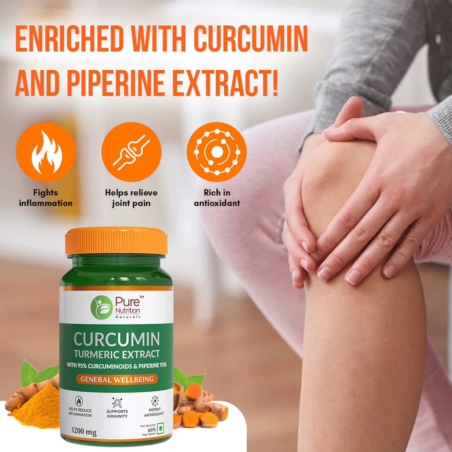 Buy PURE NUTRITION CURCUMIN TURMERIC EXTRACT CURCUMIN TABLETS WITH