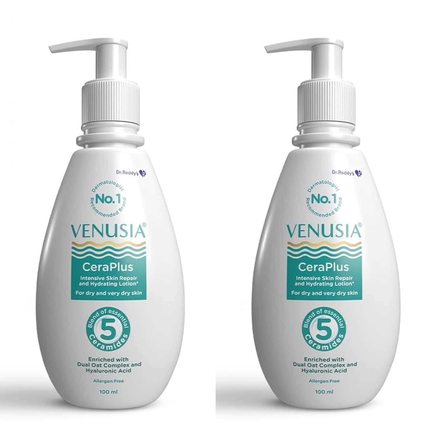 Venusia Ceraplus Lotion For Dry Skin 5 Essential For Moisturization100 Ml X Pack Of 2 (200 Ml)