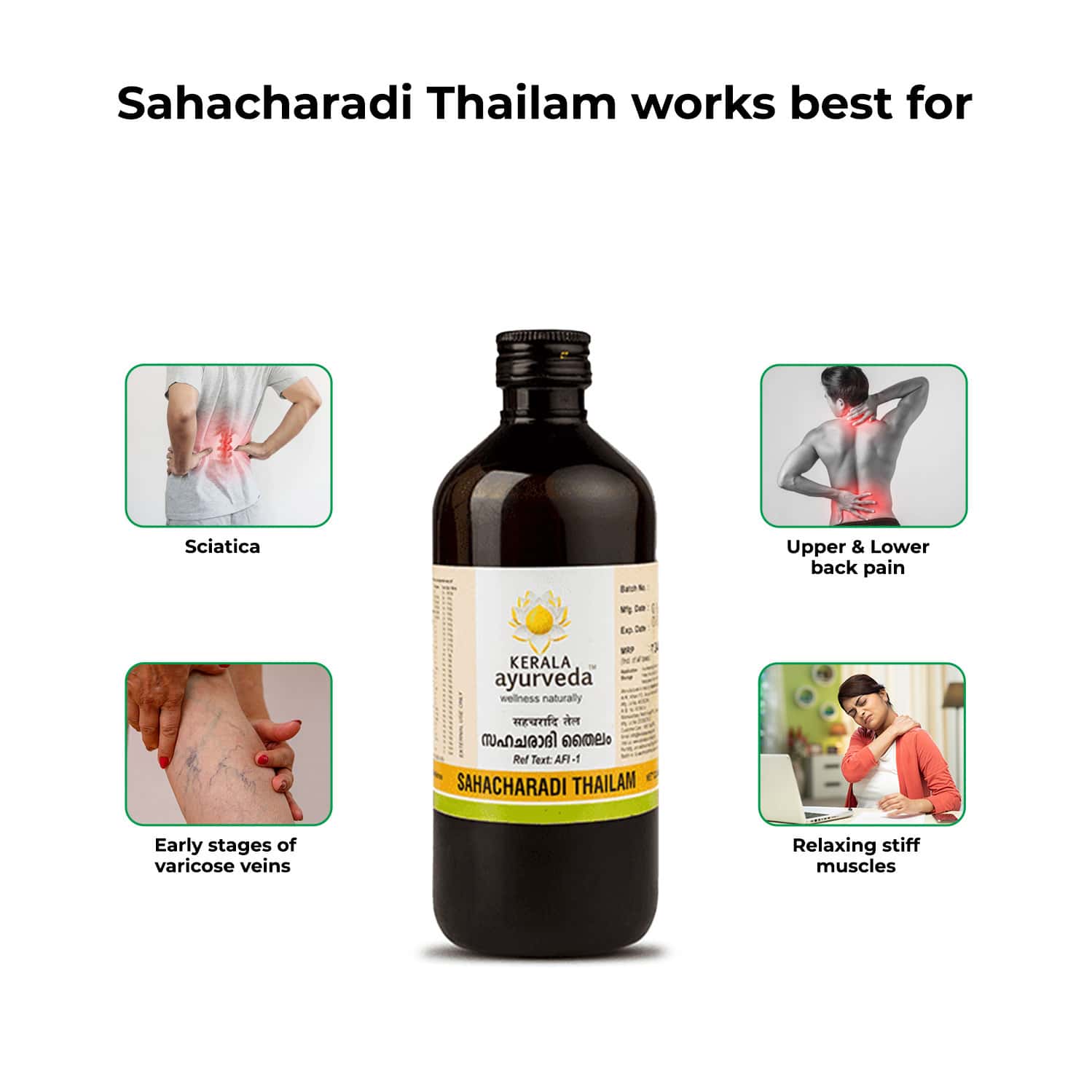 Buy KERALA AYURVEDA SAHACHARADI THAILAM 450 ML Online & Get Upto 60% ...