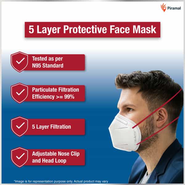 Tri-Activ 5 Layer Protective Mask With Head Loop