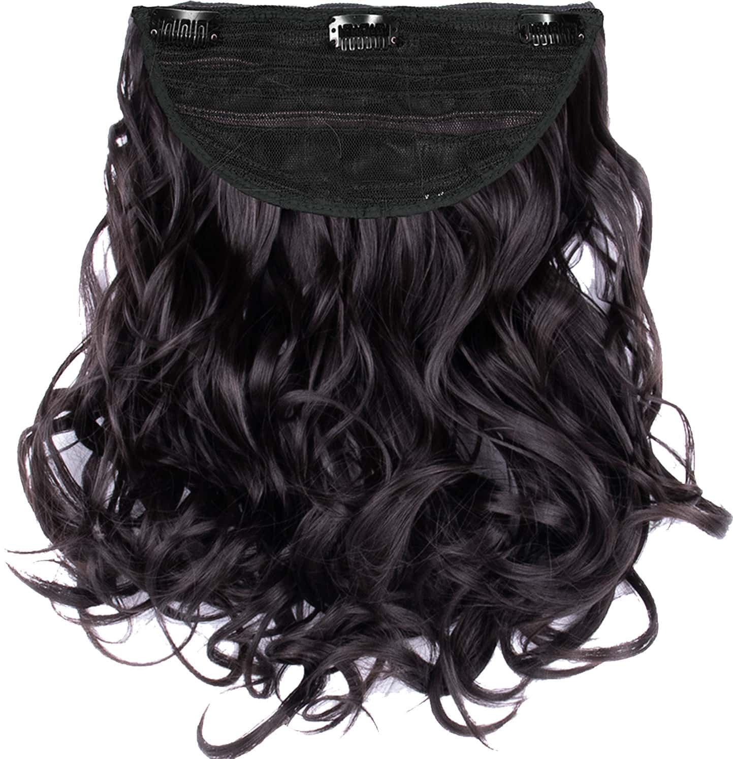 Streak Street Clip-In 18" Full-Wavy Dark Brown Hair Extensions