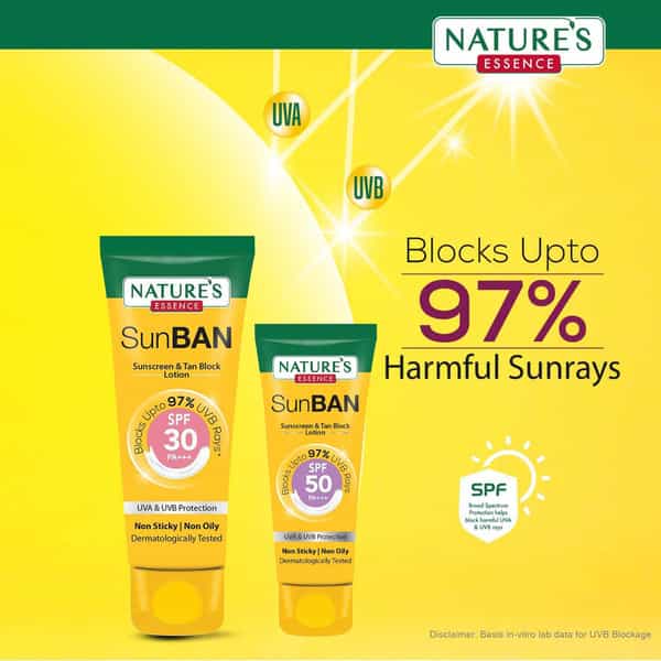 Nature's Essence Sunban Sunscreen Spf30 60Ml (Pack Of 3)