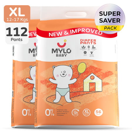 Mylo Extra Large Diaper Pants - Pack Of 28 - Pack Of 4