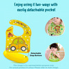 Baby Story Waterproof Baby Bib With Food Catching Pocket (Yellow)