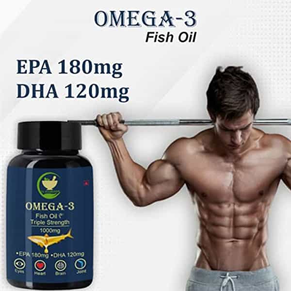 Fij Ayurveda Triple Strength Omega 3 Fish Oil - 1000Mg - 60 Capsules (Pack Of 2)