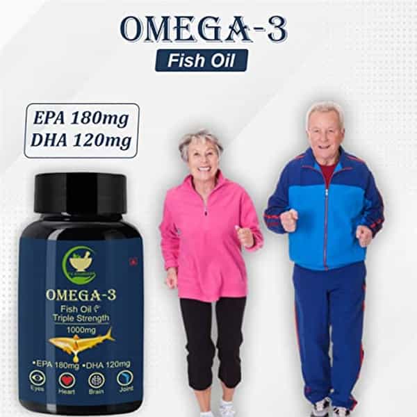 Fij Ayurveda Triple Strength Omega 3 Fish Oil - 1000Mg - 60 Capsules (Pack Of 2)