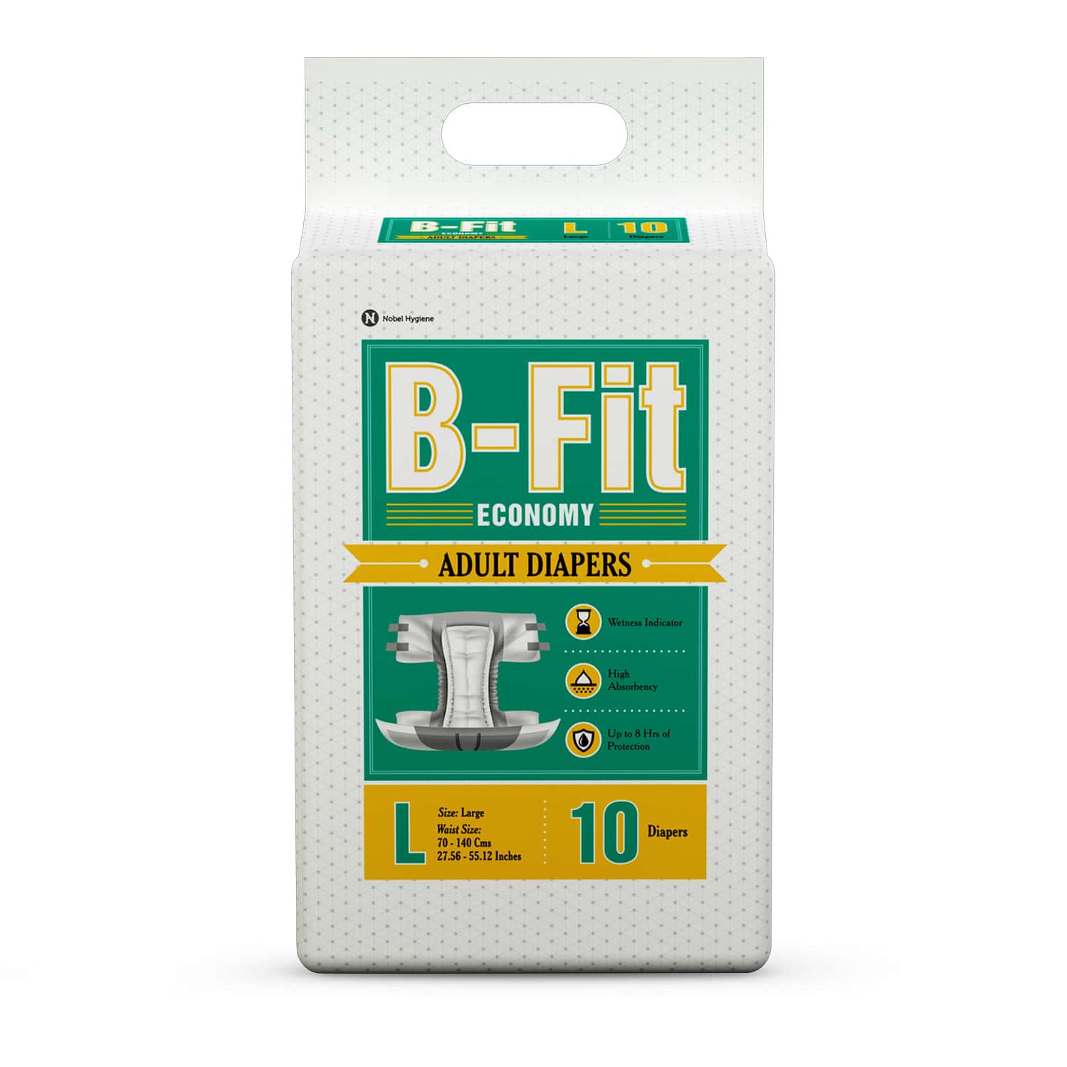 B-fit Economy Tape Style Large Size (83-152cm) 10 Adult Diapers