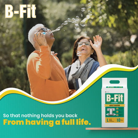 B-Fit Economy Tape Style Large Size Pack Of 10 Adult Diapers